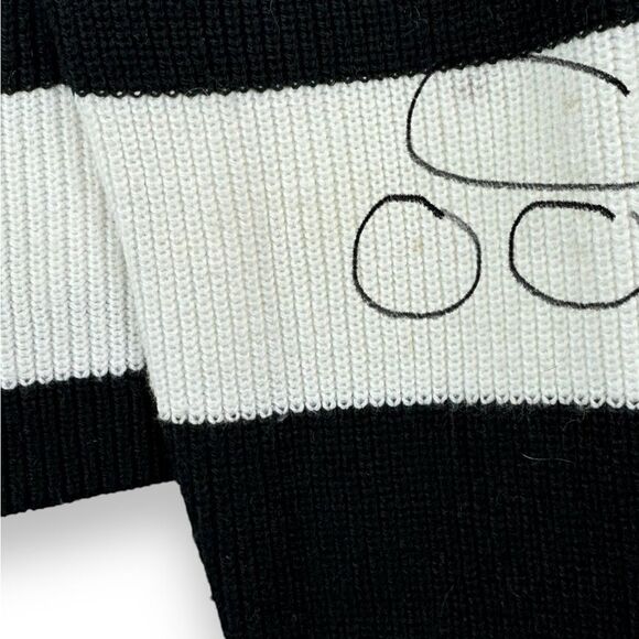 Guess Pullover Striped Knit Sweater XS Extra Small Women’s Black White Crewneck - Picture 12 of 12